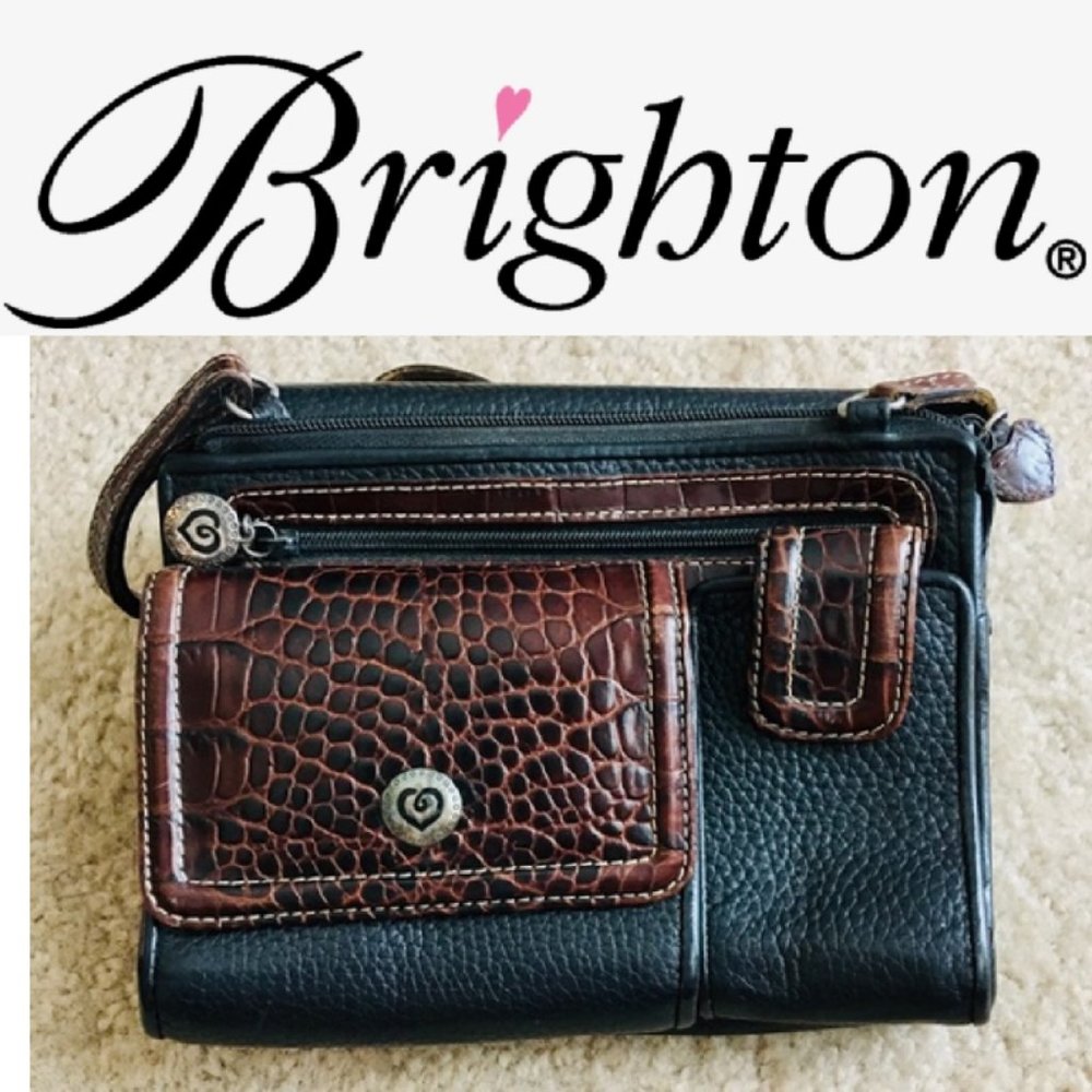 Vintage Brighton Leather Crossbody Organizer